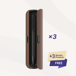 Flowtica Scribe pen and charging case bundle in Satin Gunmetal