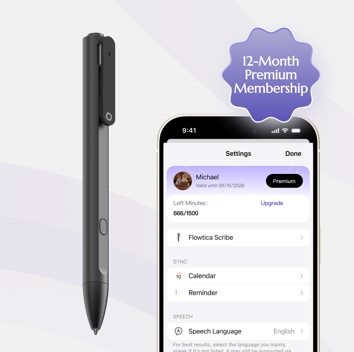 Flowtica Scribe smart pen for digital note-taking