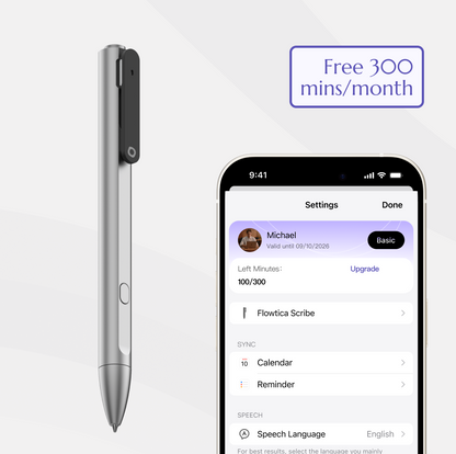 Flowtica Scribe smart pen for digital note-taking
